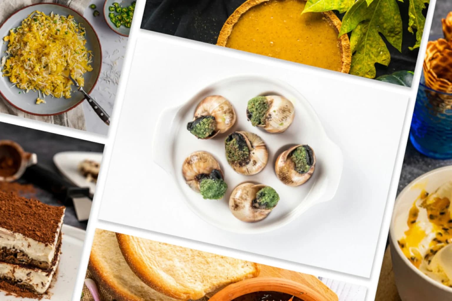 Collage of food photography
