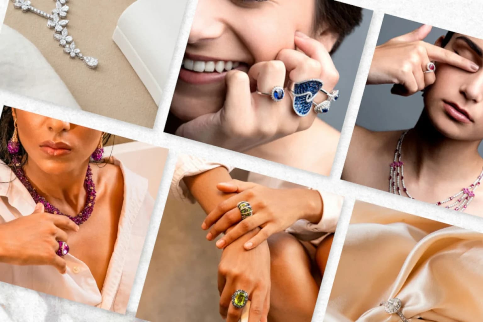 Collage of jewellery photography
